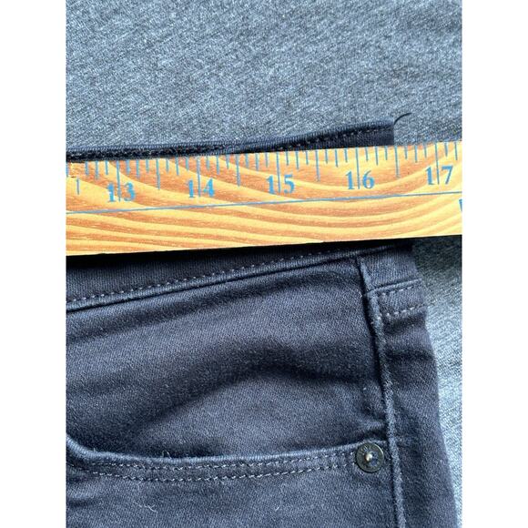 American Eagle Hi-Rise Skinny Kick Slit Black Jeans 12 Next Level Stretch 32x30 - Picture 10 of 13